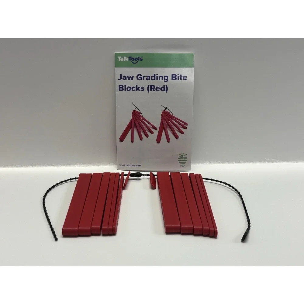TalkTools Jaw Grading Bite Blocks Red Oral Motor Therapy Speech Feeding Tool Set